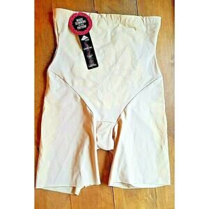 Maidenform Fitsense High Waist Thigh Slimmer Nude / Beige Wmns Sz M Shapewear